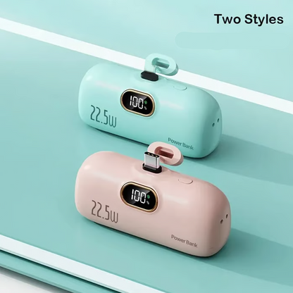 🔋⚡ סוללה ניידת מיני 5000mAh | טעינה מהירה 22.5W | תצוגת סוללה דיגיטלית | קומפקטי וקל ✨