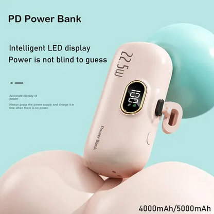 🔋⚡ סוללה ניידת מיני 5000mAh | טעינה מהירה 22.5W | תצוגת סוללה דיגיטלית | קומפקטי וקל ✨