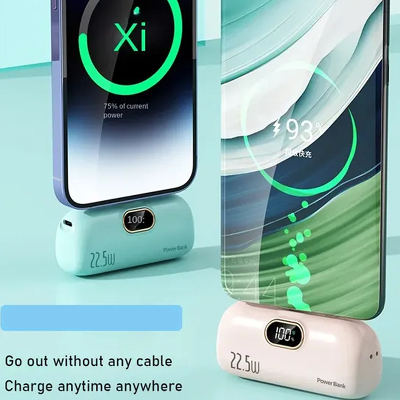 🔋⚡ סוללה ניידת מיני 5000mAh | טעינה מהירה 22.5W | תצוגת סוללה דיגיטלית | קומפקטי וקל ✨
