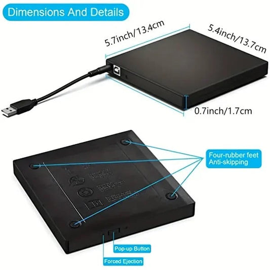 📢📢50% OFF !! ⏰ No Disc Drive on Your Laptop? Now You Do! External CD/DVD Burner 40% OFF📀