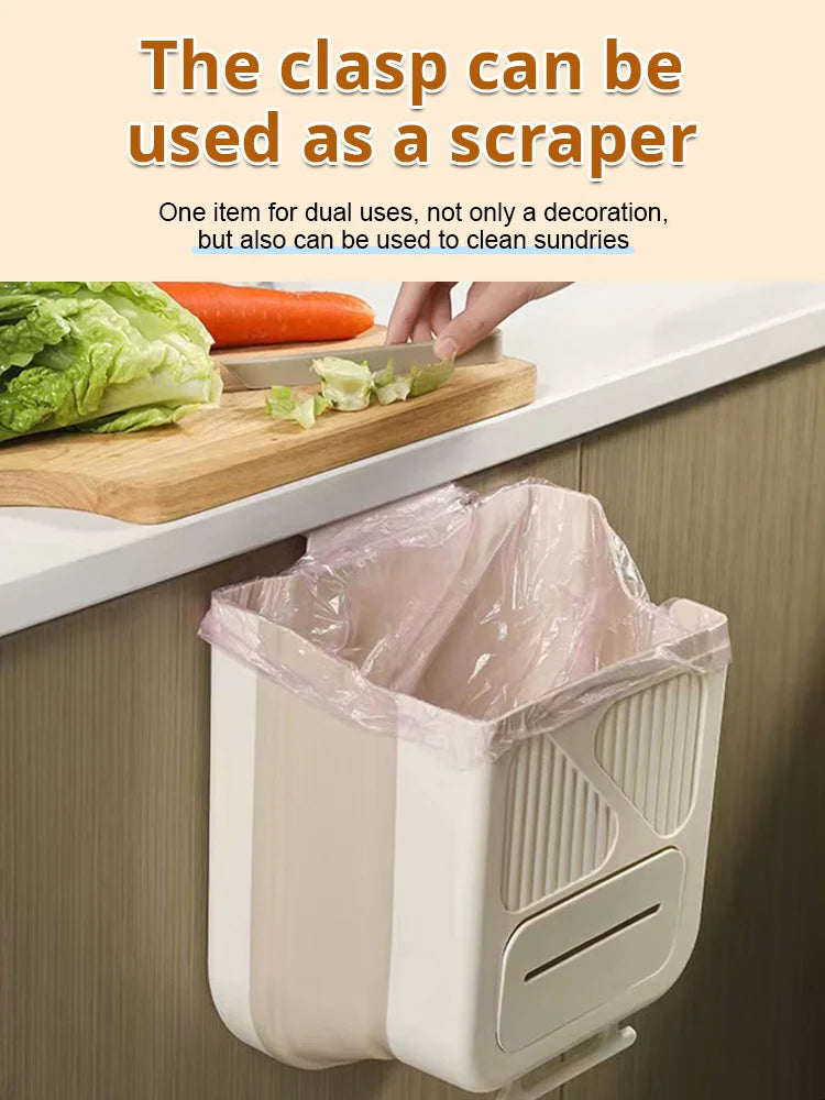 🗑️ פח אשפה תלוי מתקפל למטבח | חיסכון במקום ✨