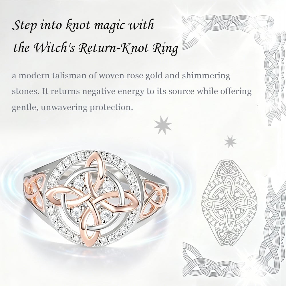 🔮✨New Arrival ✨💖Valentine's DayHot Sale 60% OFF✨💍Handmade Witch's Return-Knot Protection Ring💞Protect Your Loved Ones