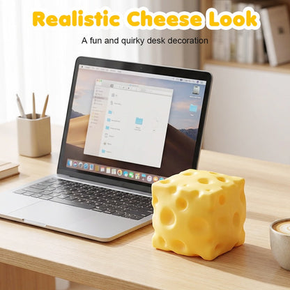🧀✨ צעצוע לחץ גבינה ענקית – ריבאונד איטי, גמיש ומרגיע לסחיטה טיפולית!