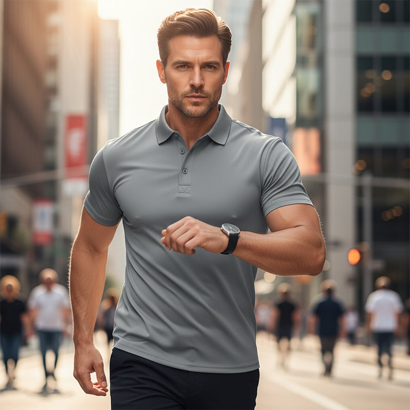 🥳מבצע חם לשנת 2026🥳💞מעל 50 אלף יחידות נמכרו!👔⚡ 50% הנחה!👕חולצת טריקו קצרה לגברים עם דש ומתייבשת במהירות