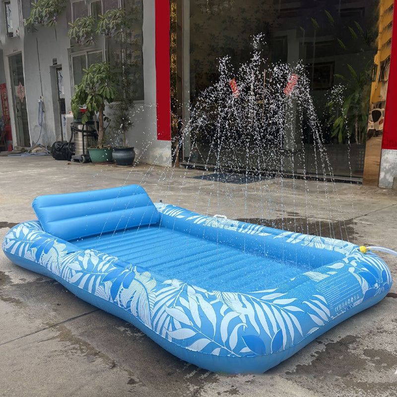 🏊🌊 מבצע פלאש 50%! כיסא נוח מתנפח לבריכה – זוגי, 208x130 ס"מ, 159 ק"ג, כרית ראש, מחזיקי כוסות, כיסוי כלול, מושלם להרפיה ושיזוף ☀️