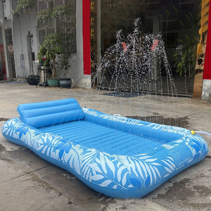 🏊🌊 מבצע פלאש 50%! כיסא נוח מתנפח לבריכה – זוגי, 208x130 ס"מ, 159 ק"ג, כרית ראש, מחזיקי כוסות, כיסוי כלול, מושלם להרפיה ושיזוף ☀️