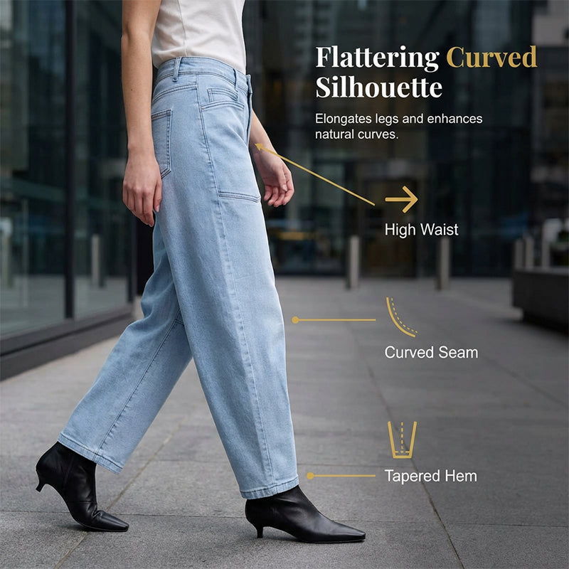 👖 ג'ינס קזואלי רגל חבית עם כיסים מודסקים ✨ | דנים שטוף פרמיום | סטריטוור אורבני | 4 צבעים 🔵