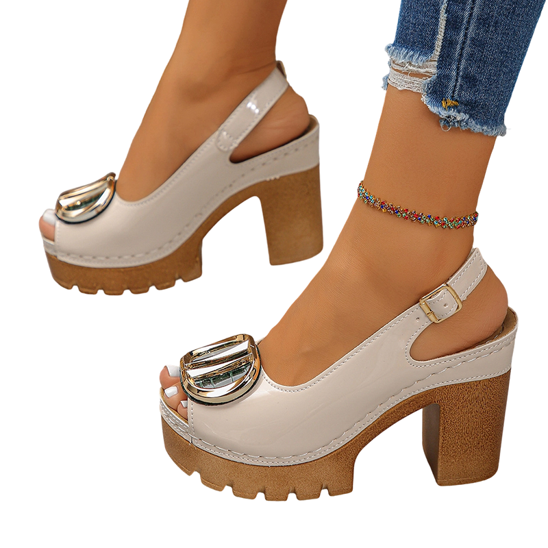 👡 50% הנחה! ✨ סנדלים אלגנטיים עם ציוץ ועקבים עם אבזם – אופנתיים, נוחים ומושלמים לכל אירוע 🌸