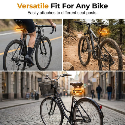🚴 אור פנייה אלחוטי לאופניים ✨ | שלט מרחוק | טעינת USB | עמיד למים | בטיחות לילה 🔦
