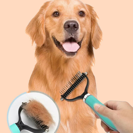 🐕 50% הנחה עכשיו! 🐈 מברשת טיפוח דו צדדית להסרת שיער