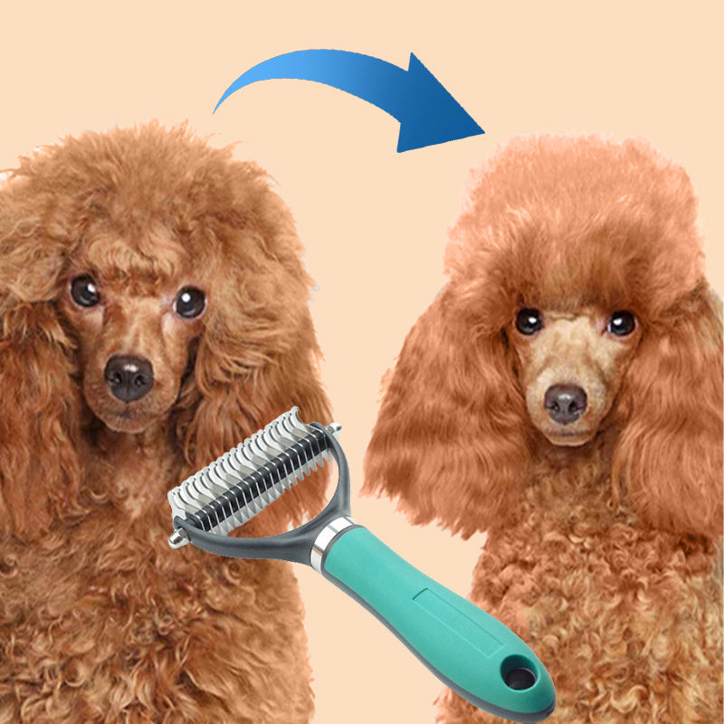 🐕 50% הנחה עכשיו! 🐈 מברשת טיפוח דו צדדית להסרת שיער