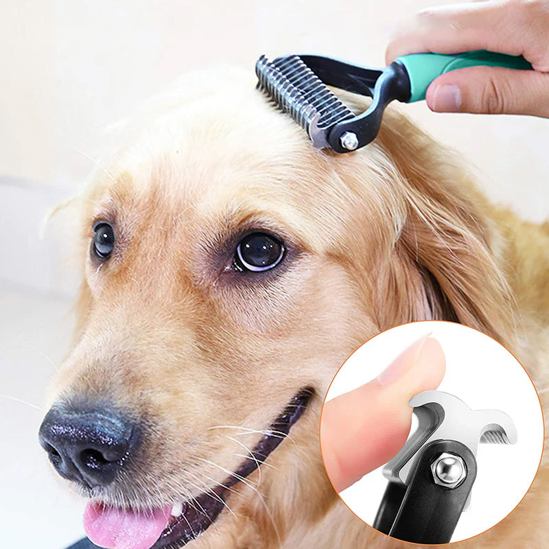 🐕 50% הנחה עכשיו! 🐈 מברשת טיפוח דו צדדית להסרת שיער