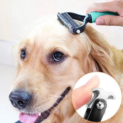 🐕 50% הנחה עכשיו! 🐈 מברשת טיפוח דו צדדית להסרת שיער