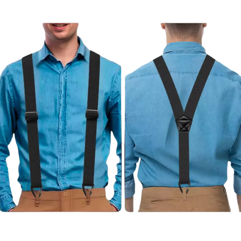🔥מבצע יום אחרון 60% הנחה⏰👔🔗👖כתפיות גברים עם גב אלכסוני וקליפסים🎁