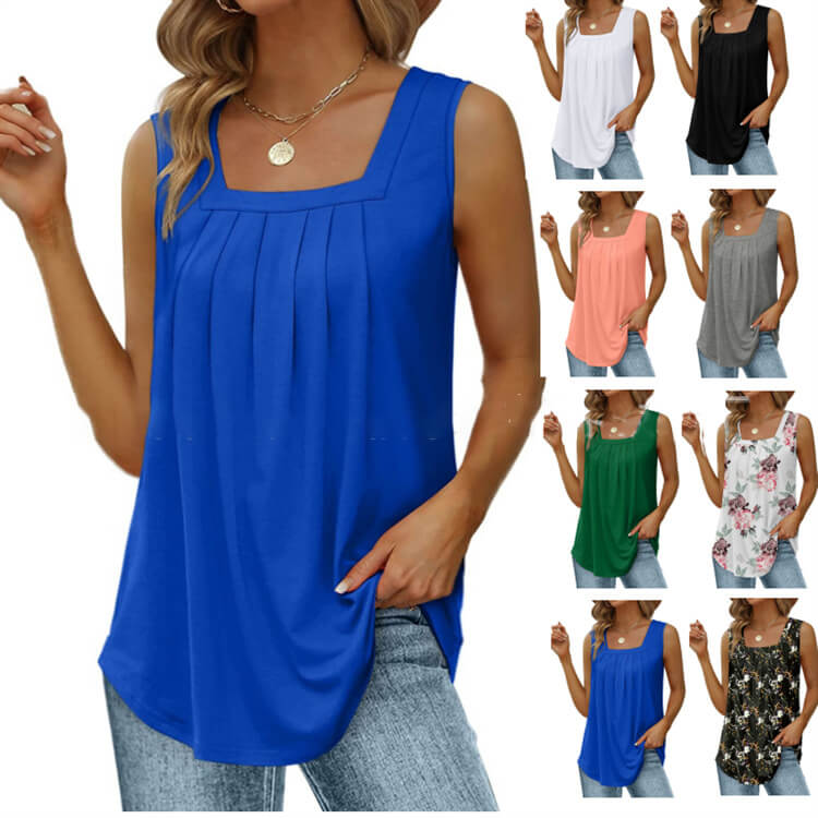 👕 גופייה קיצית לנשים | צווארון מרובע ובד רך ✨ | 8 צבעים | S-4XL 🌟