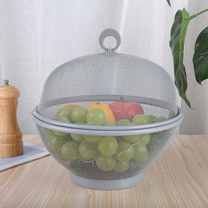 🧺 סל פירות רשת נושמת עם מכסה | מסנן + הגנה מחרקים 🍓✨
