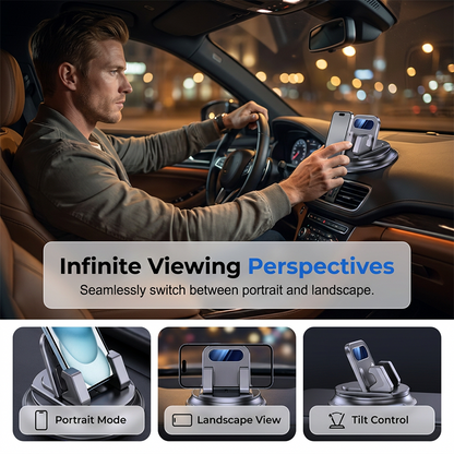 🚗 50% הנחה עכשיו!📱 מחזיק טלפון מסתובב לדשבורד – מתכוונן ב-360° ומונע החלקה – מתקן לטלפון ללא שימוש בידיים 🛡️