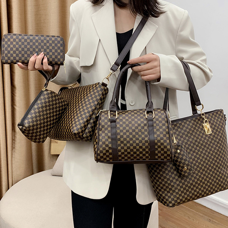 🔥52% הנחה👜 סט תיקים של 6 חלקים | ✨ עור PU איכותי · קלאסי, עמיד וקל לניקוי🎒