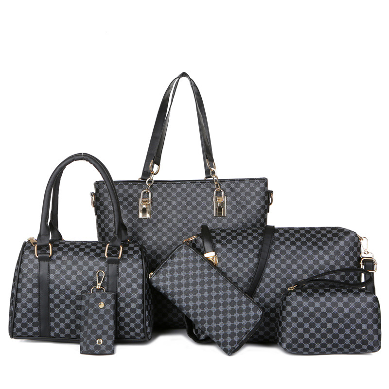 🔥52% הנחה👜 סט תיקים של 6 חלקים | ✨ עור PU איכותי · קלאסי, עמיד וקל לניקוי🎒