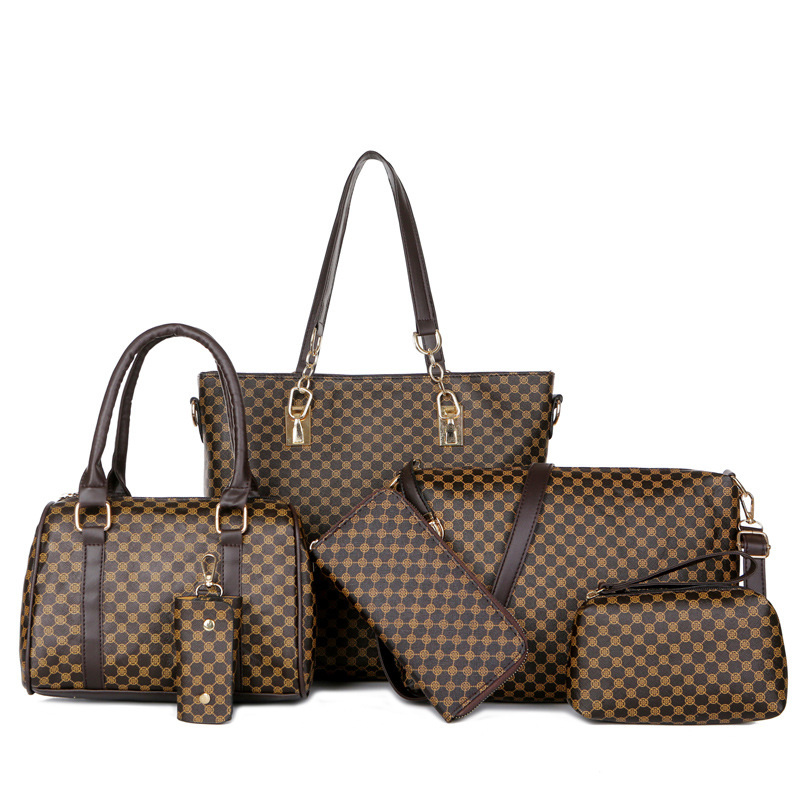 🔥52% הנחה👜 סט תיקים של 6 חלקים | ✨ עור PU איכותי · קלאסי, עמיד וקל לניקוי🎒