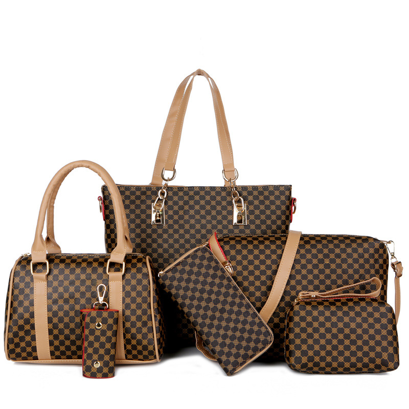 🔥52% הנחה👜 סט תיקים של 6 חלקים | ✨ עור PU איכותי · קלאסי, עמיד וקל לניקוי🎒