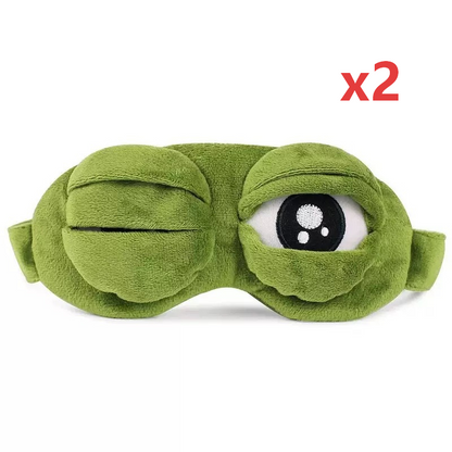 🐸 מסכת שינה מצחיקה תלת-ממדית בצורת צפרדע - רכה ונוחה