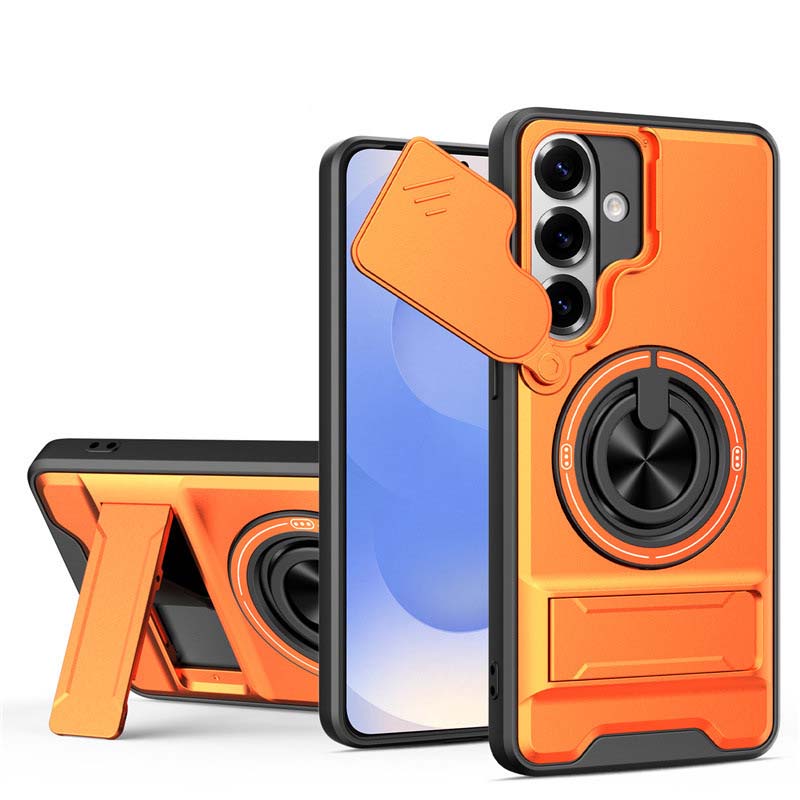 📱 50% הנחה לזמן מוגבל! ✨ כיסוי לטלפון סמסונג - כיסוי מצלמה הזזה, טבעת מסתובבת, מתקן מגנטי 🔄