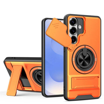 📱 50% הנחה לזמן מוגבל! ✨ כיסוי לטלפון סמסונג - כיסוי מצלמה הזזה, טבעת מסתובבת, מתקן מגנטי 🔄