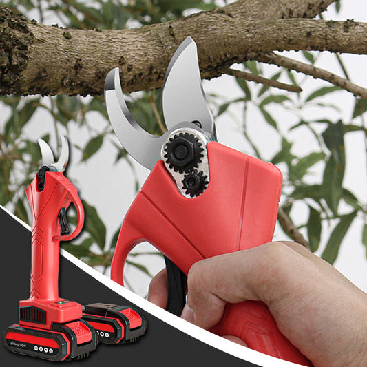 ✂️🌿 מספריים חשמליים לגינון | להב פלדת SK5 | חיתוך עד 25 ס"מ | סוללה 4-6 שעות רציפות ויד אחת טעינה 🔋