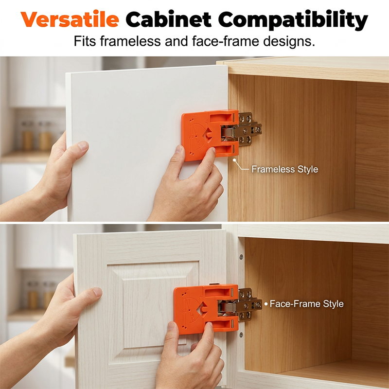 📢45% OFF🔧NOW! Careluxpro Cabinet Door Hinge Drilling Guide – Magnetic Clamp & Precise 35mm Alignment ✨