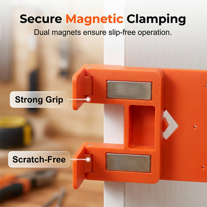 📢45% OFF🔧NOW! Careluxpro Cabinet Door Hinge Drilling Guide – Magnetic Clamp & Precise 35mm Alignment ✨