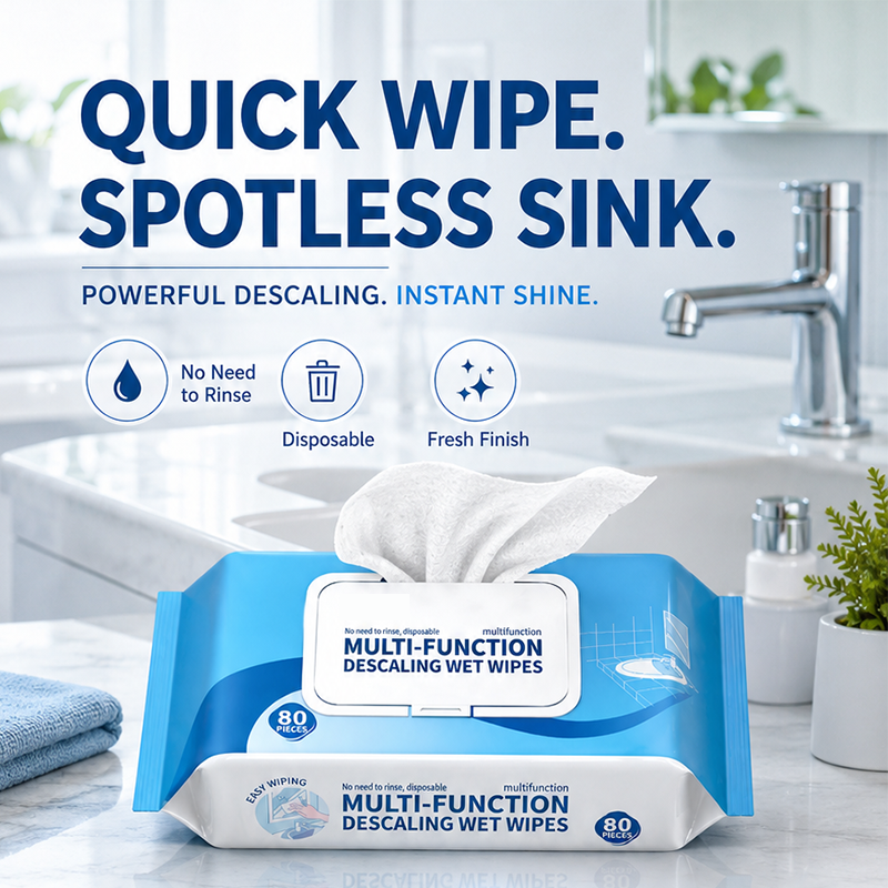 ✨🧼 מגבוני ניקוי וסילוק אבנית רב-תכליתיים לחדר האמבטיה 🚿🪥