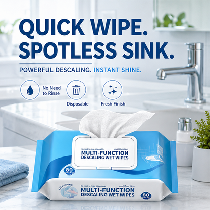 ✨🧼 מגבוני ניקוי וסילוק אבנית רב-תכליתיים לחדר האמבטיה 🚿🪥
