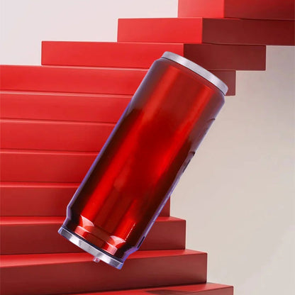 🥤 כוס מבודדת בצורת פחית קולה, עשויה נירוסטה דו-שכבתית ❄️✨