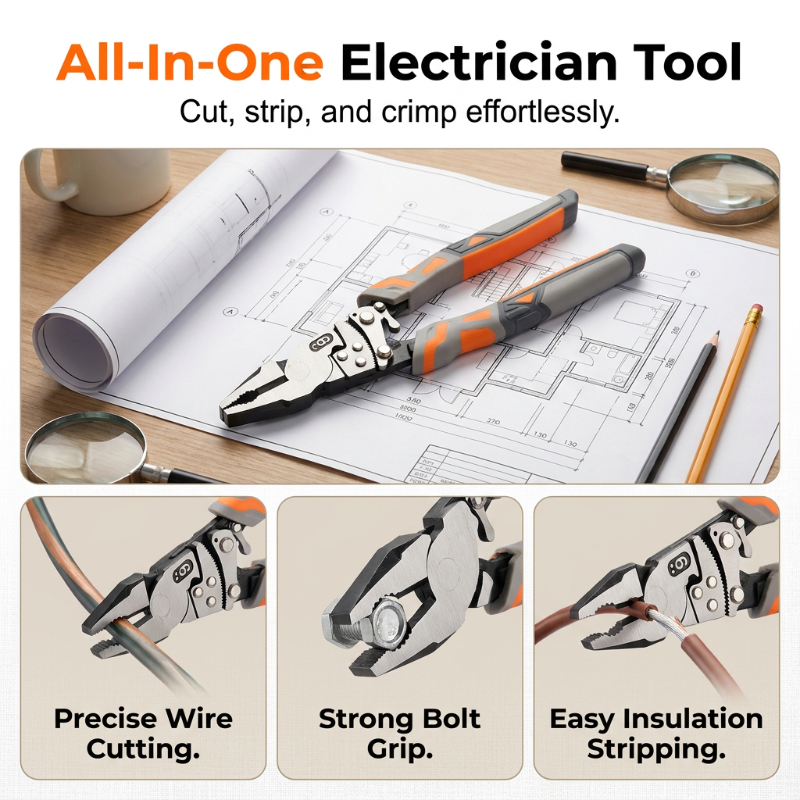🛠️ 50% OFF! ⚡ Ratchet Lineman's Pliers – Cut, strip, grip & crimp in one ✨