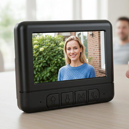 📹 פעמון דלת חכם אלחוטי עם מסך 4.3" – מצלמה 1080P HD, אינטרקום דו-כיווני וראיית לילה 🔔🏠✨