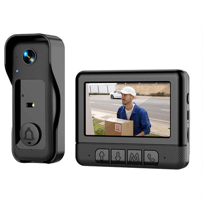 📹 פעמון דלת חכם אלחוטי עם מסך 4.3" – מצלמה 1080P HD, אינטרקום דו-כיווני וראיית לילה 🔔🏠✨
