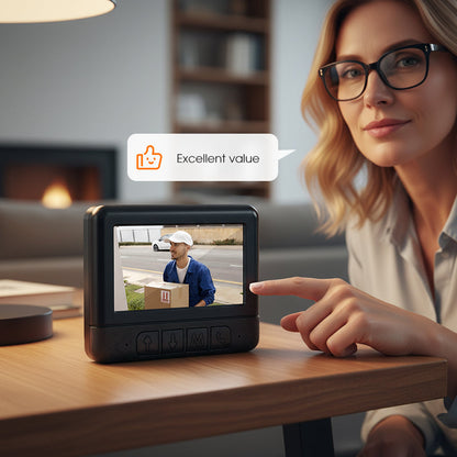 📹 פעמון דלת חכם אלחוטי עם מסך 4.3" – מצלמה 1080P HD, אינטרקום דו-כיווני וראיית לילה 🔔🏠✨