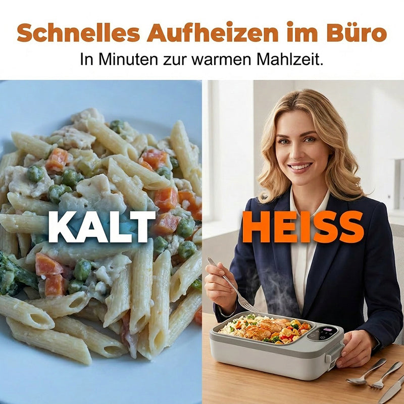 🍱⚡ קופסת אוכל חשמלית ניידת עם חימום עצמי 🔋🌡️
