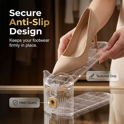 👟 Adjustable Double-Decker Shoe Organizer | Space-Saving Shoe Stacker 👠