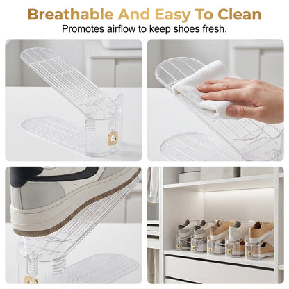 👟 Adjustable Double-Decker Shoe Organizer | Space-Saving Shoe Stacker 👠
