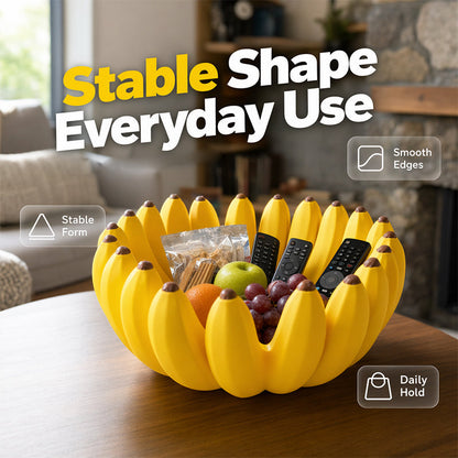 🍌 Creative Banana-Shaped Fruit Bowl | Decorative Storage Organizer
