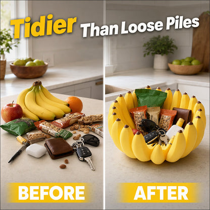 🍌 Creative Banana-Shaped Fruit Bowl | Decorative Storage Organizer