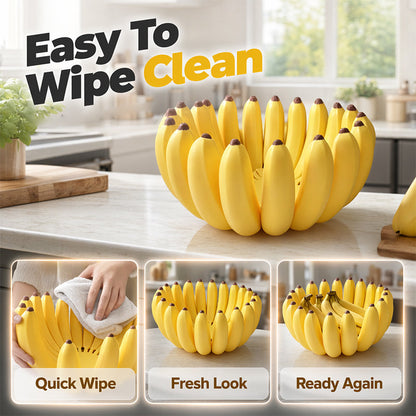 🍌 Creative Banana-Shaped Fruit Bowl | Decorative Storage Organizer