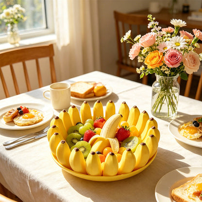 🍌 Creative Banana-Shaped Fruit Bowl | Decorative Storage Organizer
