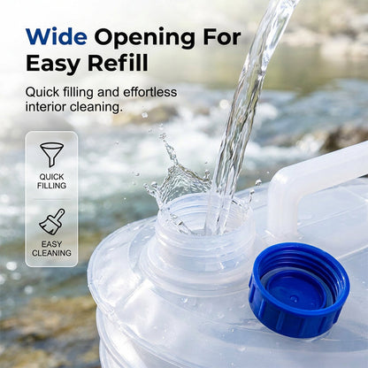 💧 מיכל מים מתקפל נטול BPA – פלסטיק כשר למזון, נטול ריח, עמיד | מושלם לשתייה, בישול וטיולים 🏕️