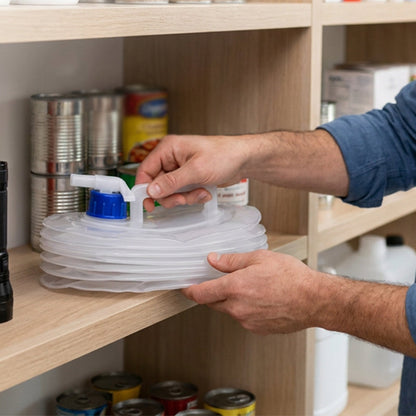 💧 מיכל מים מתקפל נטול BPA – פלסטיק כשר למזון, נטול ריח, עמיד | מושלם לשתייה, בישול וטיולים 🏕️