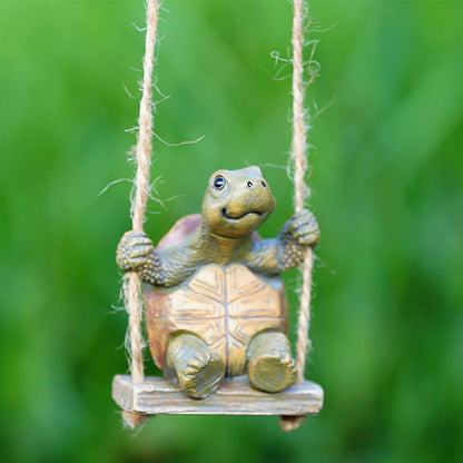 🐢✨ קישוט צב מתנדנד שובב – דקורציה תלויה לגינה ולבית