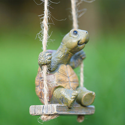 🐢✨ קישוט צב מתנדנד שובב – דקורציה תלויה לגינה ולבית