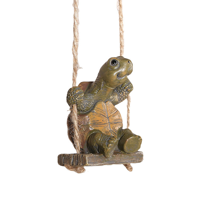 🐢✨ קישוט צב מתנדנד שובב – דקורציה תלויה לגינה ולבית